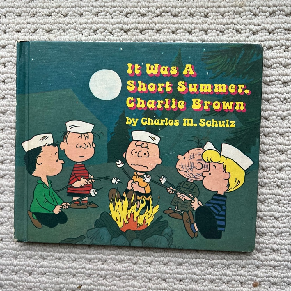 First Printing - 1970 It Was A Short Summer, Charlie Brown hard cover Book USA